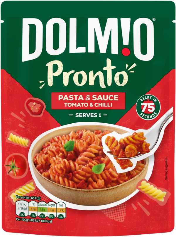 Dolmio® Pasta Pronto Tomato & Chilli Microwave Fusilli
