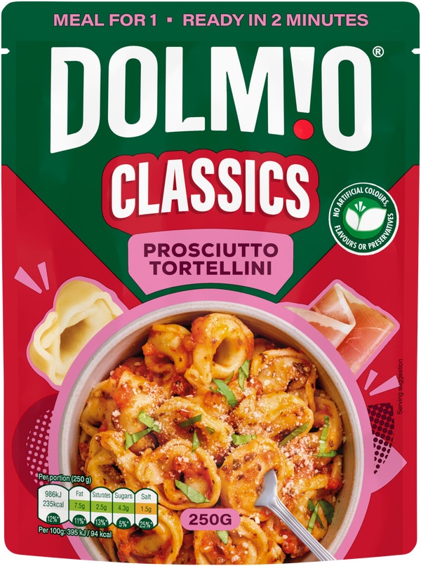 Dolmio Classics Prosciutto Tortellini Pasta Ready Meal 250g