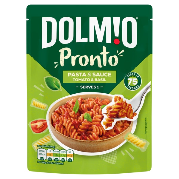 Dolmio® Pasta Pronto Tomato & Basil Microwave Fusilli