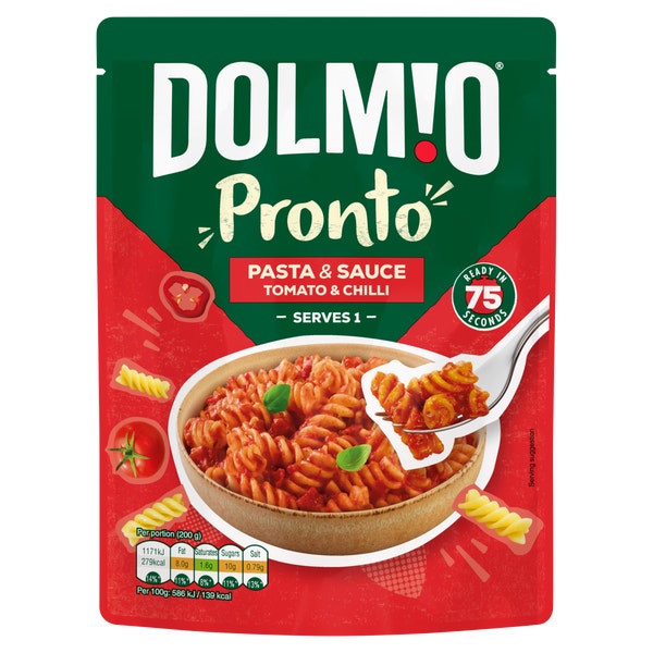 Dolmio® Pasta Pronto Tomato & Chilli Microwave Fusilli